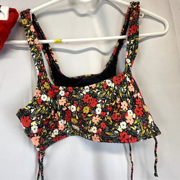 Xhilaration Medium Swim Suit Bikini 2-piece made in Vietnam red and  print - Picture 2 of 12